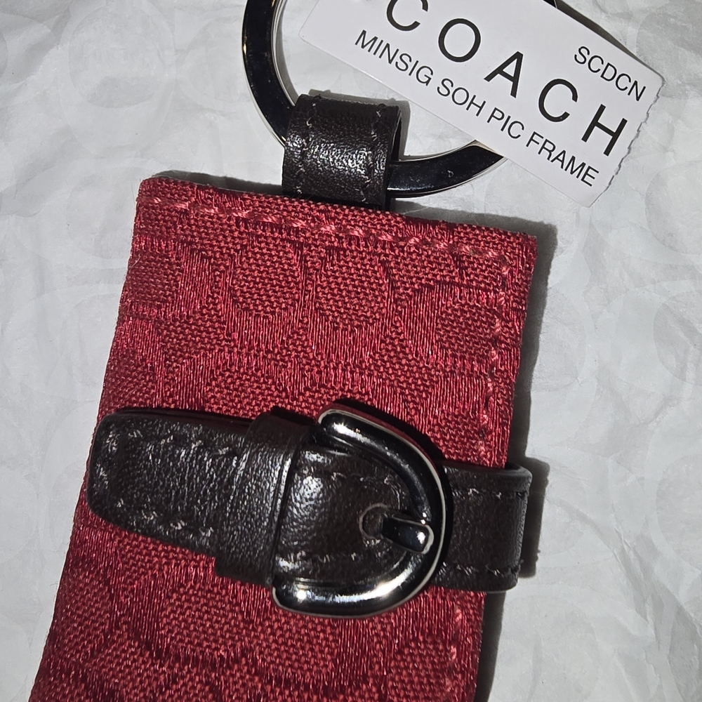 Coach Burgundy and Black Keychain - Picture 3 of 7